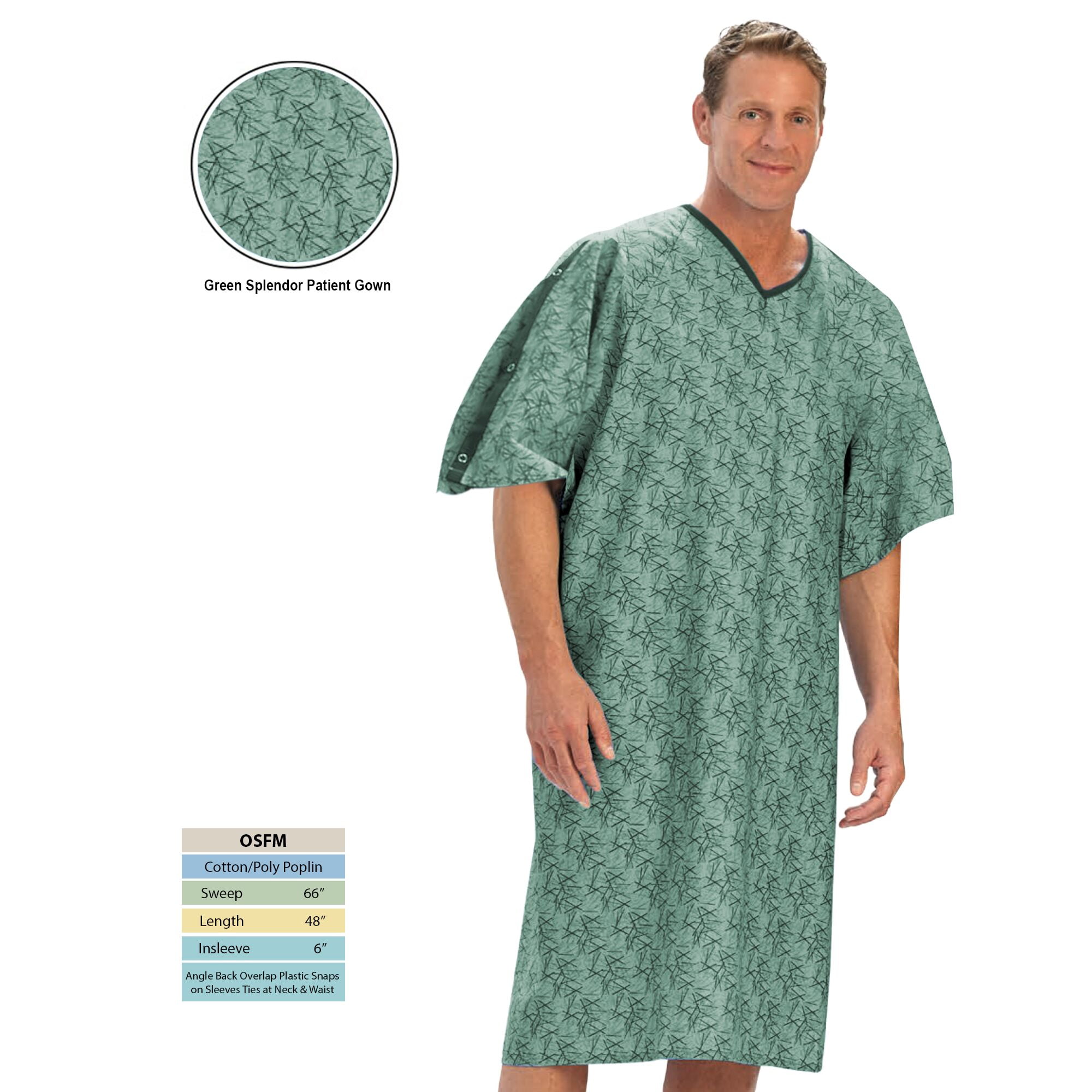 3 Pack - Blue Hospital Gown with Back Tie/Hospital Patient Gown with Ties -  One Size Fits All (Blue) : Amazon.ca: Industrial & Scientific